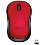 Souris sans fil Silencieuse Logitech M220 2.4 Ghz (Rouge)