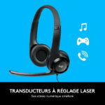 Casque-micro Logitech USB H390  avec microphone anti-parasite