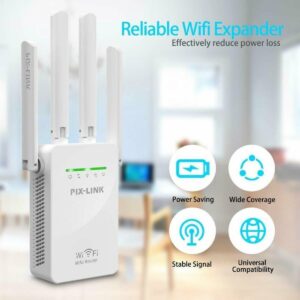 Répéteur Wifi 4 antennes Pix-Link LV-WR09