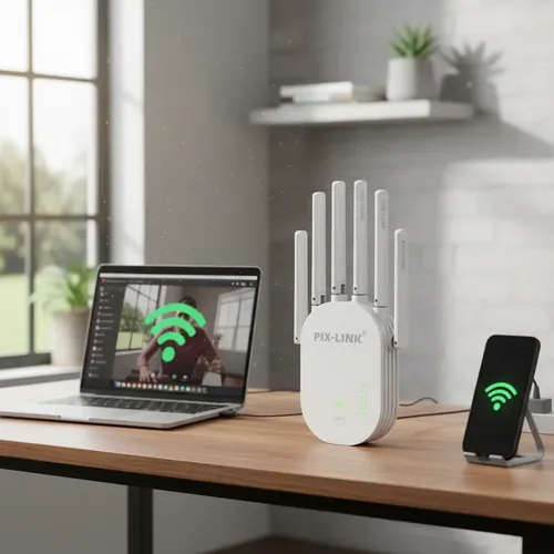 Répéteur Wi-Fi PIX-LINK 300 Mbps avec 6 Antennes – Image 2