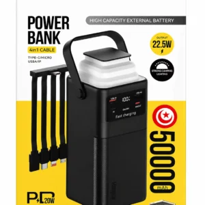 Power Bank INKAX PBQ70 50.000 mAh 4en1 cable 22.5 W Ultra Rapide